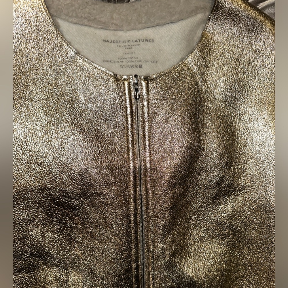 Majestic Filatures PARIS
Metallic Leather-Front Jacket (Designer Size 1)
Gold - Picture 4 of 15